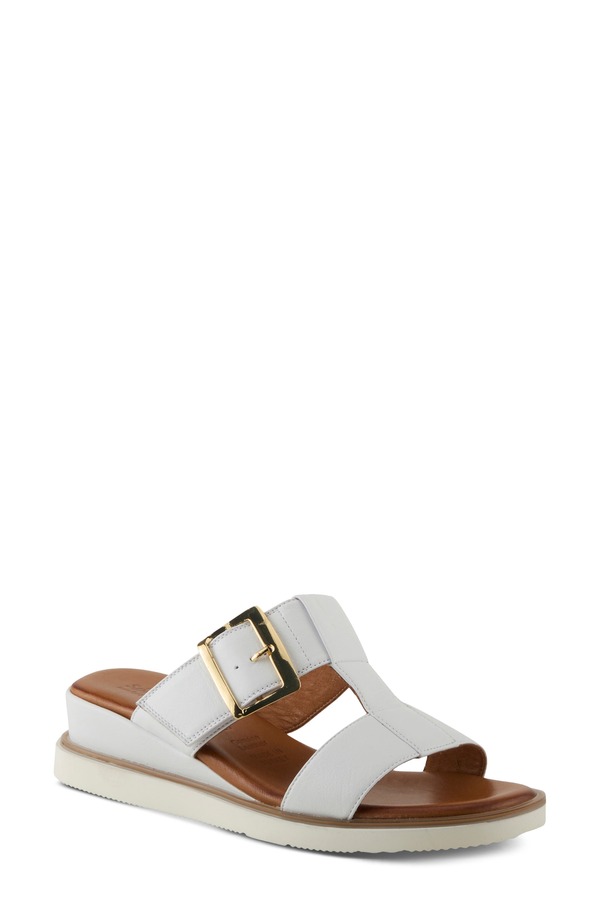 発条足取り レディース シューズ 踵 サンダル Spring Step Seaport Slide Sandal White 白いこと