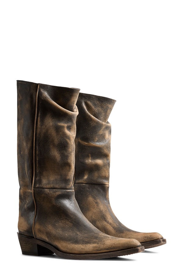 紙凧 レディース シューズ ブーツ・レインブーツ Khaite Clive Western Boot 482 Vintage Black 黒いこと