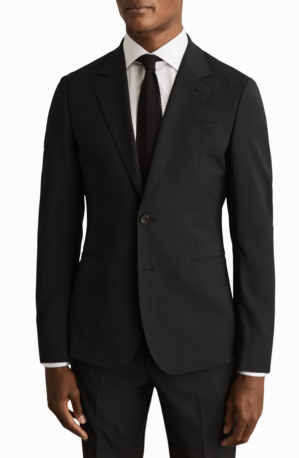 レイス メンズ アウター ジャケット・ブルゾン ウール コート Reiss Promise Wool Blend Sport Coat Black ブラック