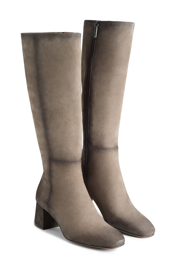 マグナーニ レディース シューズ ブーツ・レインブーツ ヒール Magnanni Loni Block Heel Boot Grey Suede グレー｜ReVida 店