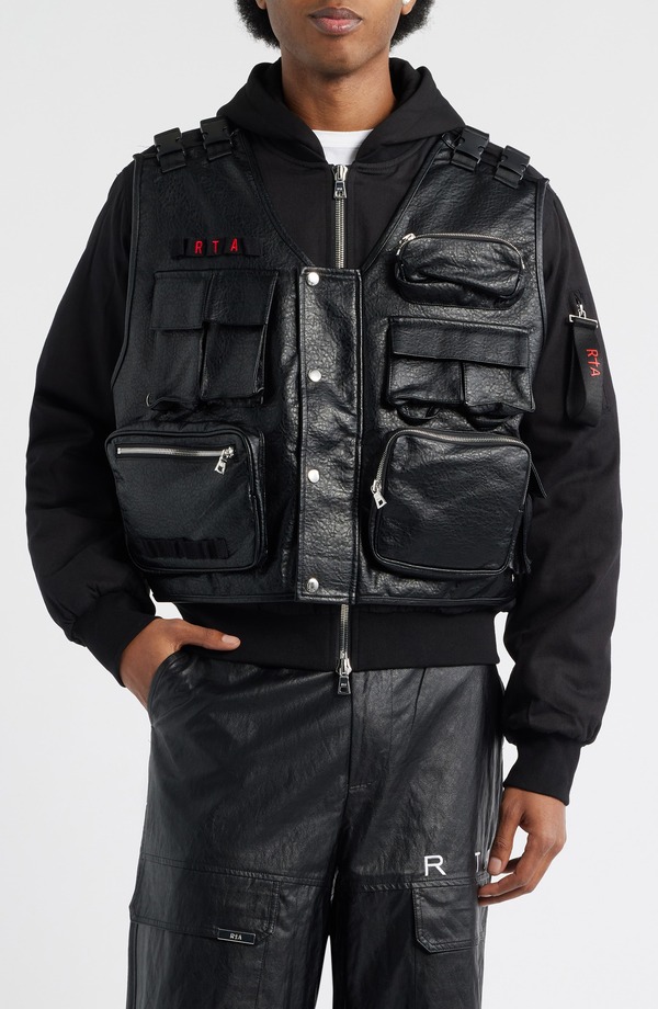 アールティーエー メンズ アウター 上衣・上衣 RtA Geronimo Tactical Mixed Media Hooded Bomber Jacket Matte Black Tactical 黒いこと