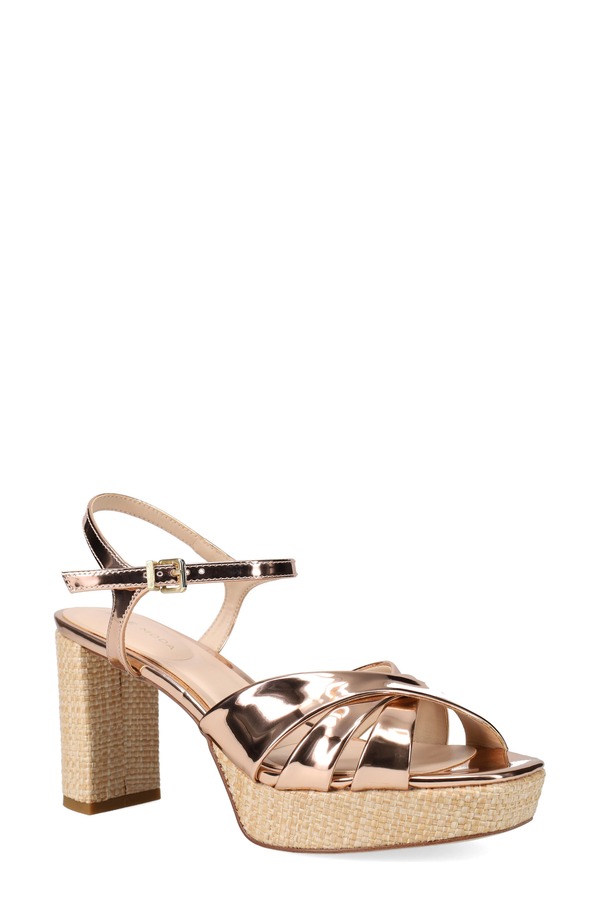 ペレモーダ レディース シューズ 踵 プラットホーム サンダル アンクル Pelle Moda Petinankle Straplatform Sandalight Gold ゴールド