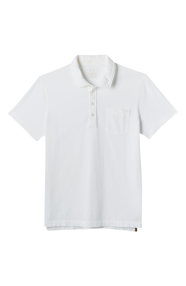 ビリーレイド メンズ トップス ポロシャツ スリムフィット コットン Billy Reid Pensacola Slim Fit Organicotton Pocket Polo White ホワイト 23,944円