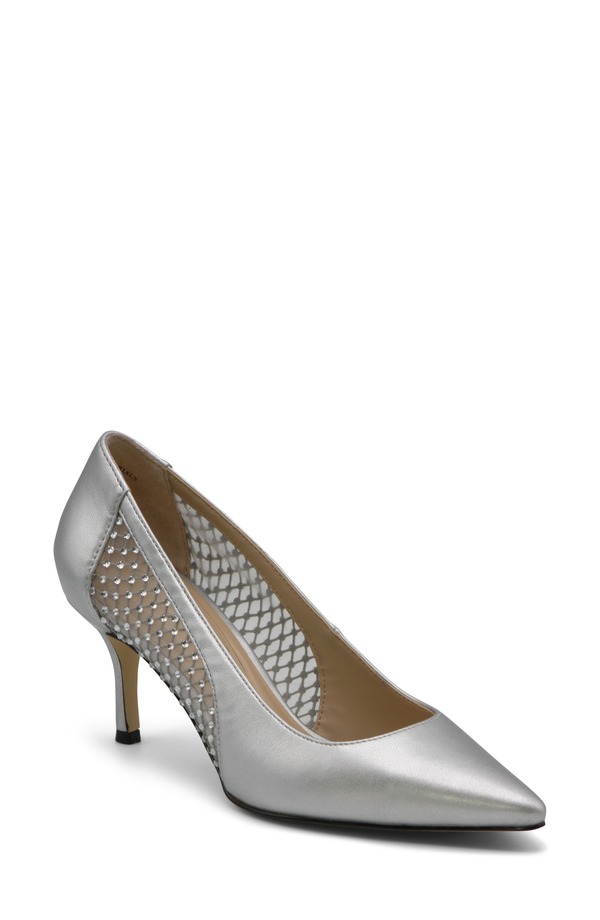 チャールズ・デイビッド レディース シューズ ヒール Charles by Charles David Alanna Embellished Pointed Toe Pump Chrome｜ReVida 店 15,961円