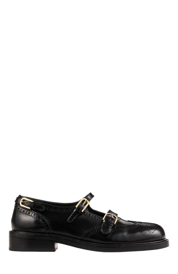 沙子ロ レディース シューズ スリッポン・ローファー SANDRO Multi-Buckle Mary Jane loafers Black 黒いこと