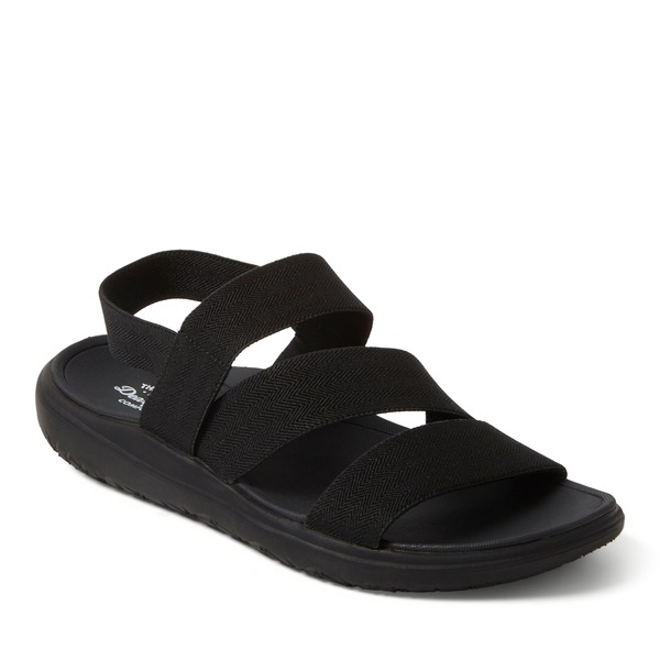ディアフォームズ レディース シューズ サンダル DEARFOAMS Emilia Elastic Gore Strappy Sandal Black ブラック|ReVida 店