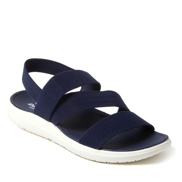 ディアフォームズ レディース シューズ サンダル DEARFOAMS Emilia Elastic Gore Strappy Sandal Navy ネイビー｜ReVida 店