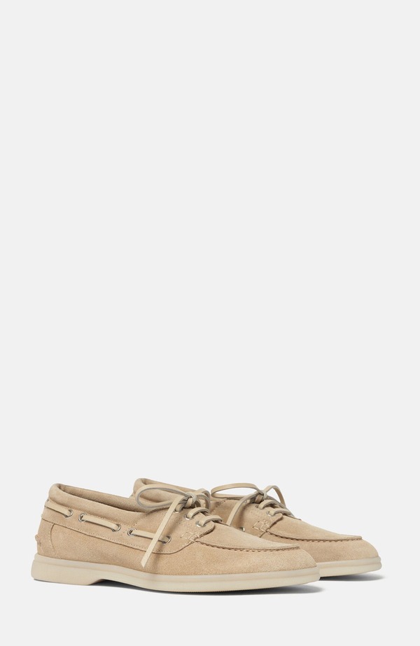 スカロッソ レディース シューズ スリッポン・ローファー SCAROSSO Lia Boat Shoes Butter - Suede