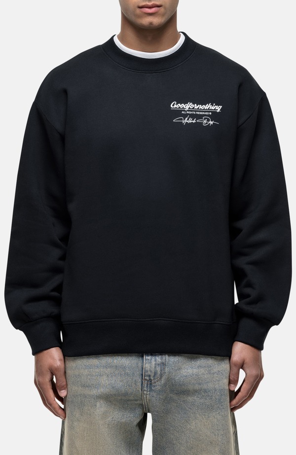 グッドフォーナッシング メンズ アウター パーカー・スウェット Good For Nothing Washed Black Cult Sweathsirt Black ブラック