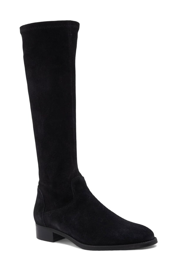 アクアタリア レディース シューズ ブーツ・レインブーツ Aquatalia Sabrena Weatherproof Knee High Boot Black Suede 黒いこと