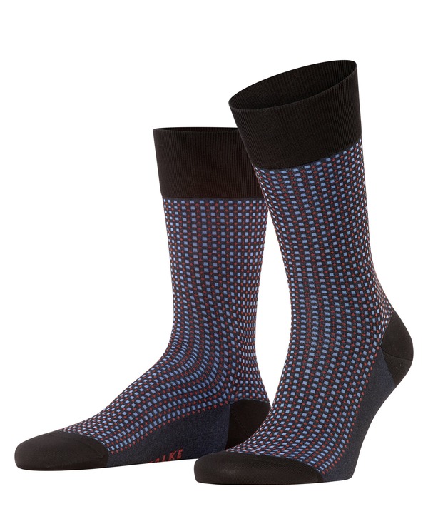 ファルケ メンズ アンダーウェア 靴下 Falke Uptown Tie Patternedressocks Black ブラック