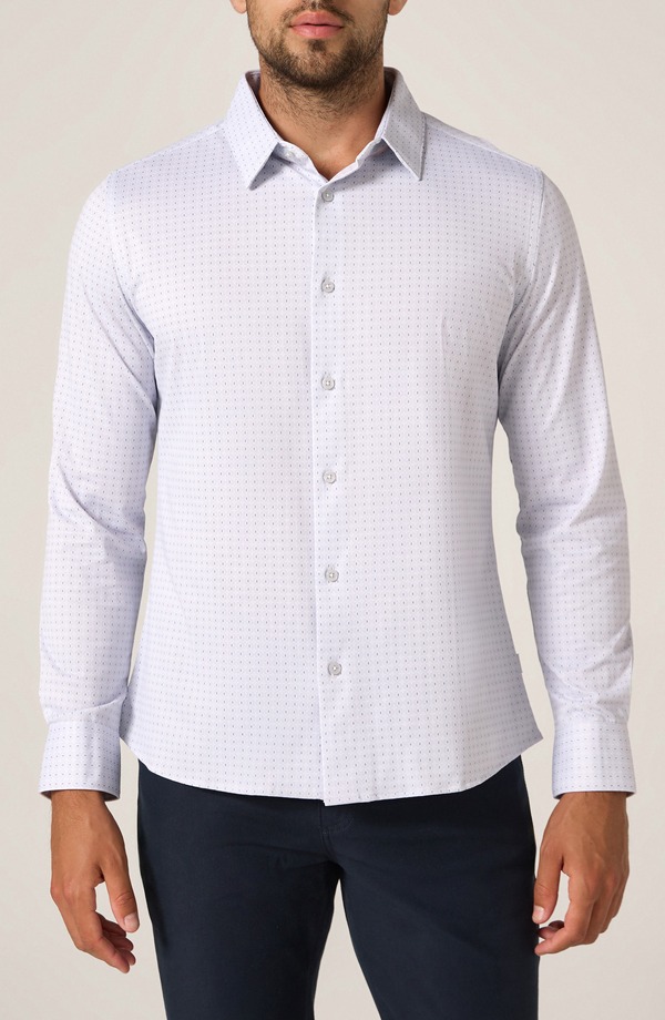 セブンダイヤモンド メンズ トップス シャツ 7 Diamonds Upton Wrinkle Resistant Performance Button-Up Shirt Light Grey グレー