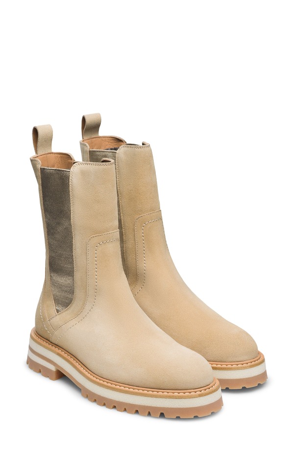 マグナーニ レディース シューズ ブーツ・レインブーツ チェルシーブーツ チェルシー Magnanni Nova Lug Sole Chelsea Boot Cream Suede 皮膚軟化剤