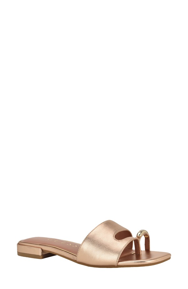 ゲス レディース シューズ サンダル GUESS Tablita Slide Sandal Gold ゴールド サンダル-靴-レディース靴