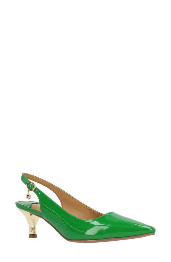 ジェイレニー レディース シューズ 踵 J. Rene Ferryanne Pointed Toe Slingback Pump Green 緑であること