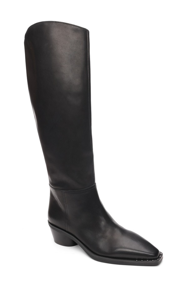 死灰 レディース シューズ ブーツ・レインブーツ Asharpo Knee High Boot Black 黒いこと