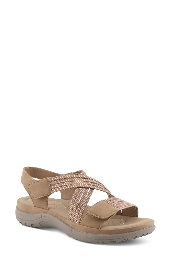 フレクサス レディース シューズ ヒール サンダル Flexus by Spring Step Crossbeam Sandal Tan タン｜ReVida 店