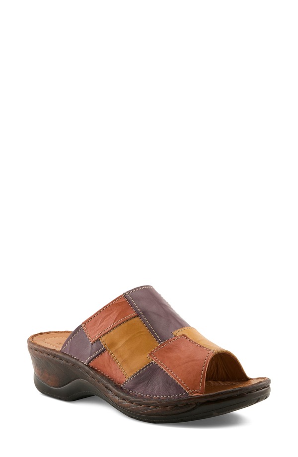 発条足取り レディース シューズ 踵 サンダル Spring Step Nivarah Sandal Purple Multi パープル