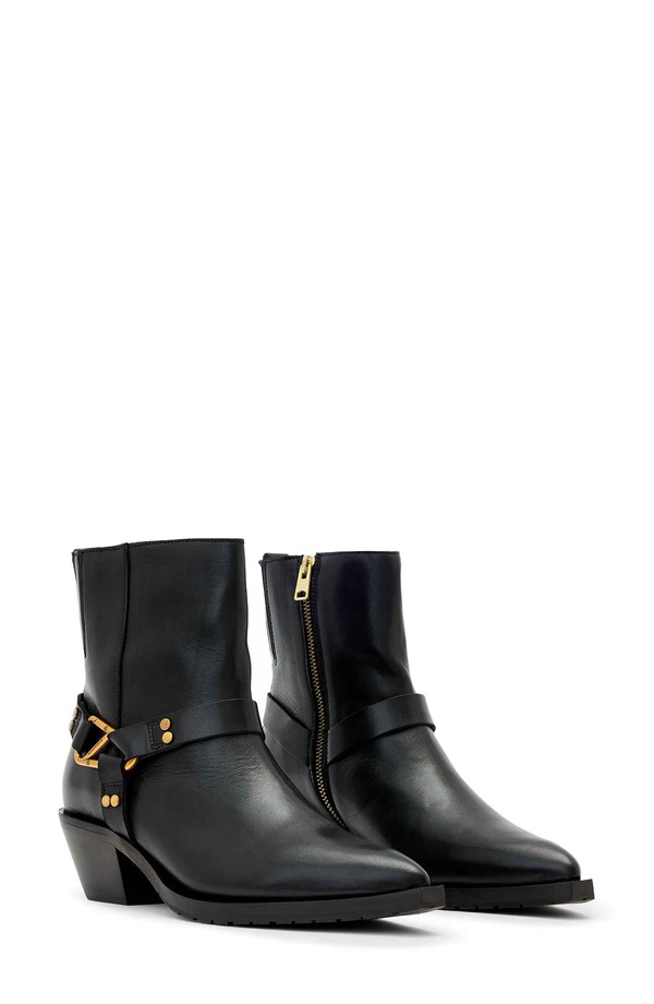 オールセインツ レディース シューズ ブーツ・レインブーツ AllSaints Fox Moto Bootie Black 黒いこと