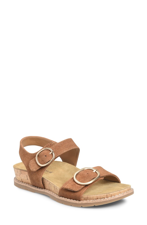 コンフォーティバ レディース シューズ サンダル プラットフォーム Comfortiva Gibson Slingback Platform Wedge Sandal Tan タン
