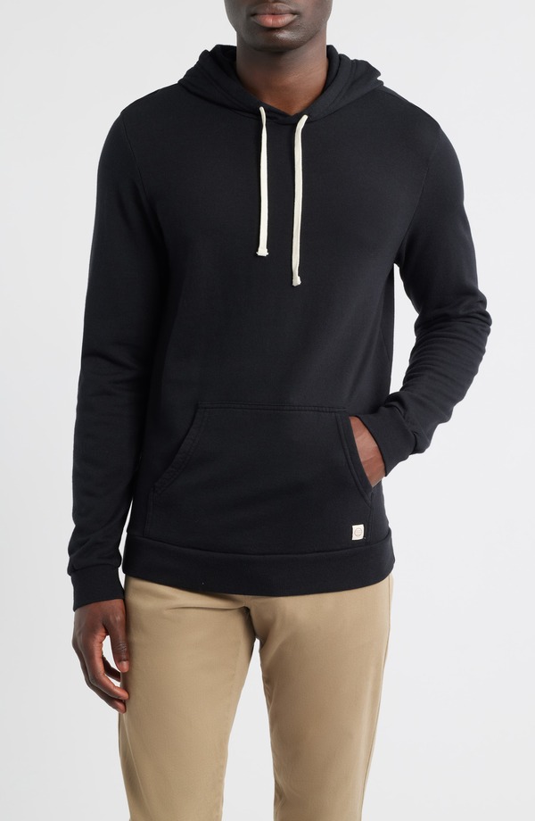 マリーン レイヤー メンズ アウター パーカー・スウェット パイル コットン Marine Layer Cotton Blend French Terry Pullover Hoodie Black ブラック