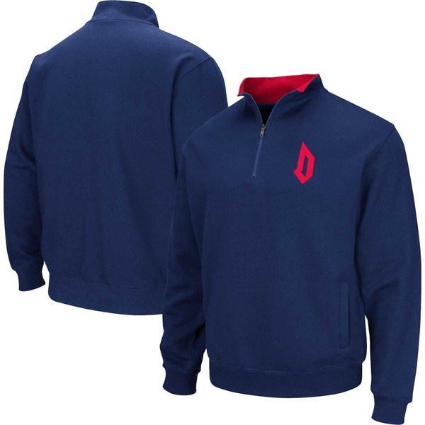 コロシアム メンズ アウター パーカー・スウェット シャツ Men Colosseum Blue Duquesne Dukes Tortugas Quarter-Zip Sweatshirt Blue ブルー