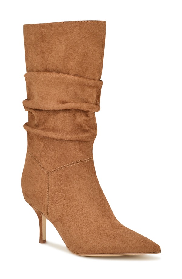 ナインウェスト レディース シューズ ブーツ・レインブーツ Nine West Mycki Slouch Boot Dark Natural｜ReVida 店