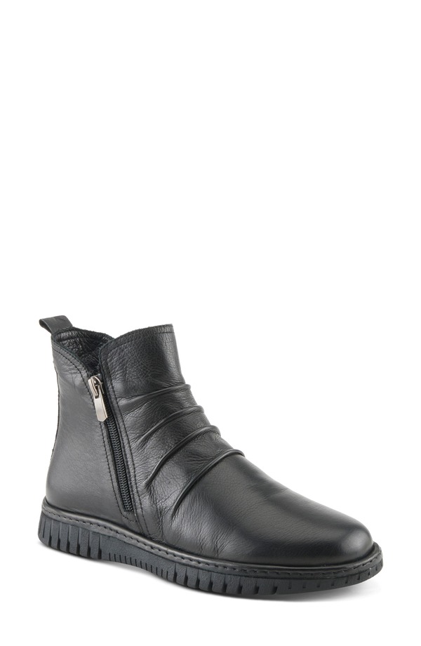 発条足取り レディース シューズ ブーツ・レインブーツ Spring Step Rosado Bootie Black 黒いこと