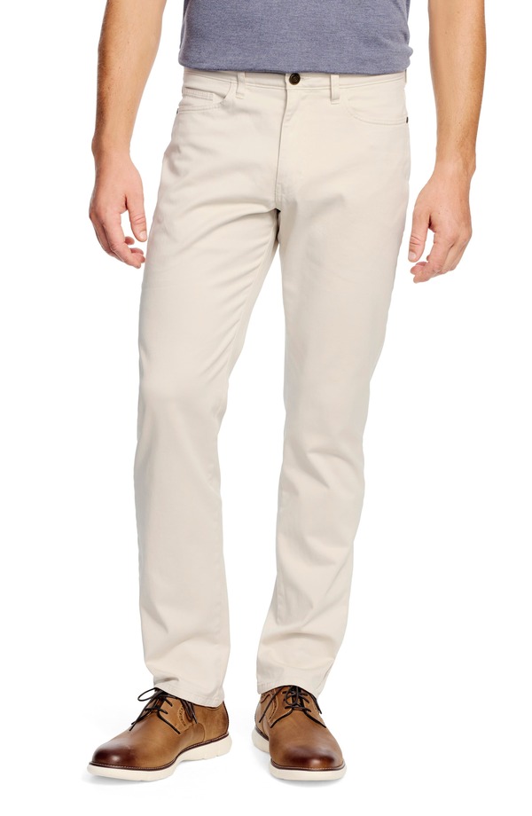 ジョンストンアンドマーフィー メンズ ボトムス カジュアルパンツ ストレート コットン Johnston & Murphy Straight Leg Stretch Pima Cotton Pantstone ストーン｜ReVida 店