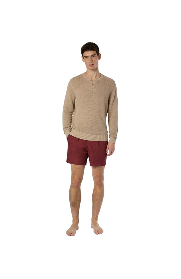 オニア メンズ アウター パーカー・スウェット セーター リネン Onia Linen Henley Sweater Tan タン