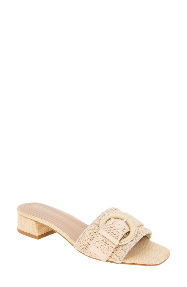 BCB 世代 レディース シューズ 踵 サンダル BCBGeneration Camri Buckled Raffia Slide Sandal Natural