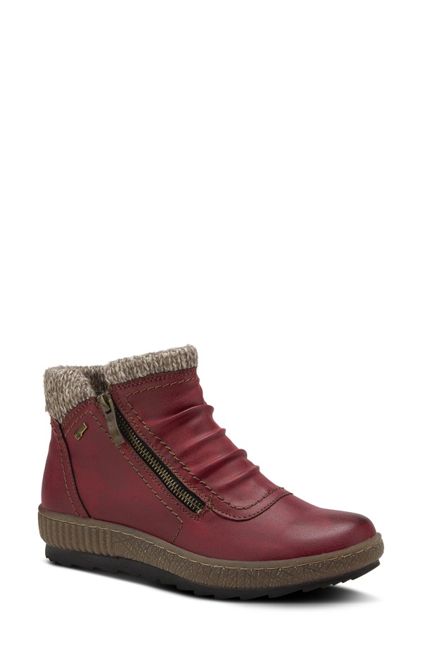スプリングステップ レディース シューズ ブーツ・レインブーツ Spring Step Cleora Wateresistant Bootie Bordeaux Synthetic｜ReVida 店