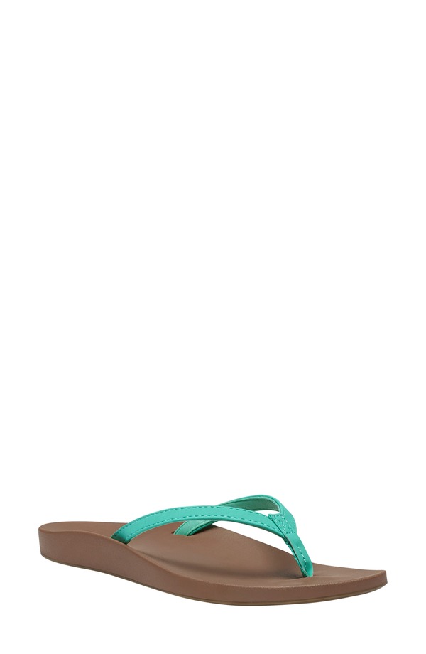 サヌーク レディース シューズ サンダル Sanuk Cosmic Yoga Joy Flip Flop Blue/ Green ブルー