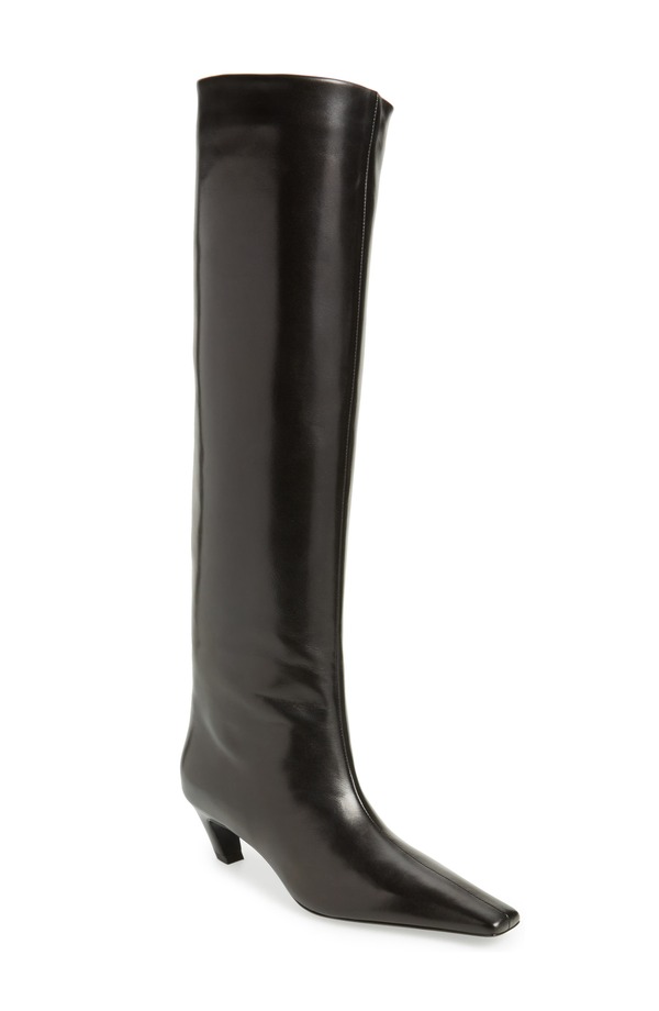 紙鳶 レディース シューズ ブーツ・レインブーツ Khaite Davis Knee High Boot Black 黒いこと
