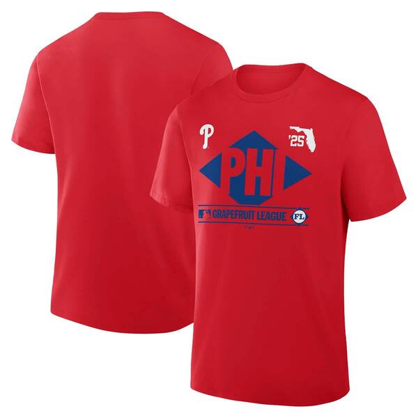 ファナティクス メンズ トップス Tシャツ Men's Fanatics Red Philadelphia Phillies 2025 Spring Trainingrapefruit League True Icon T-Shirt Red レッド
