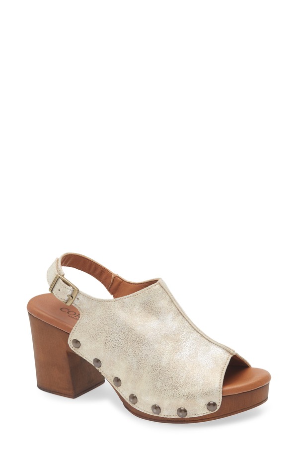 コルダーニ レディース シューズ ヒール プラットフォーム サンダル Cordani Winnie Shimmer Slingback Platform Sandal Murano Visone