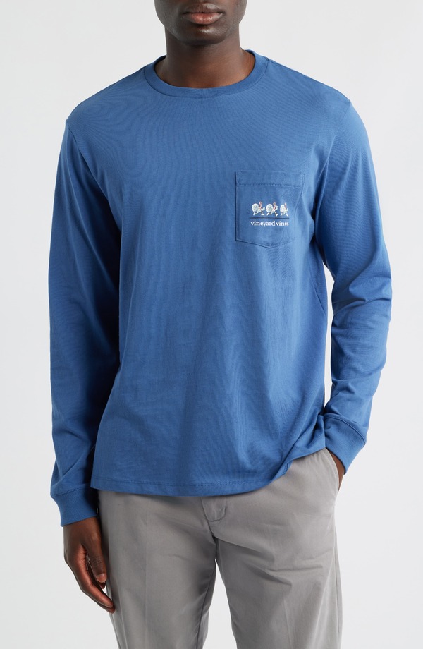 ヴァインヤードヴァインズ メンズ トップス Tシャツ コットン グラフィック vineyard vines Turkey Trot Cotton Graphic T-Shirt Moonshine