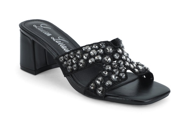 ローレンローライン レディース シューズ 踵 サンダル Lauren Lorraine Sassy Sandals Black 黒いこと