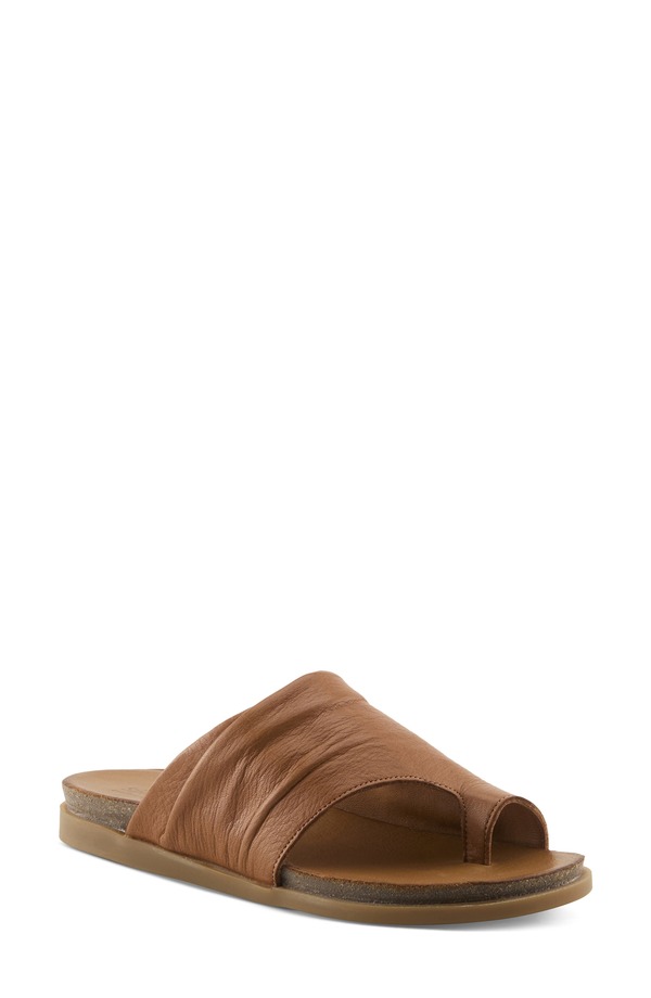 発条足取り レディース シューズ 踵 サンダル Spring Step Bateslide Sandal Camel 駱駝