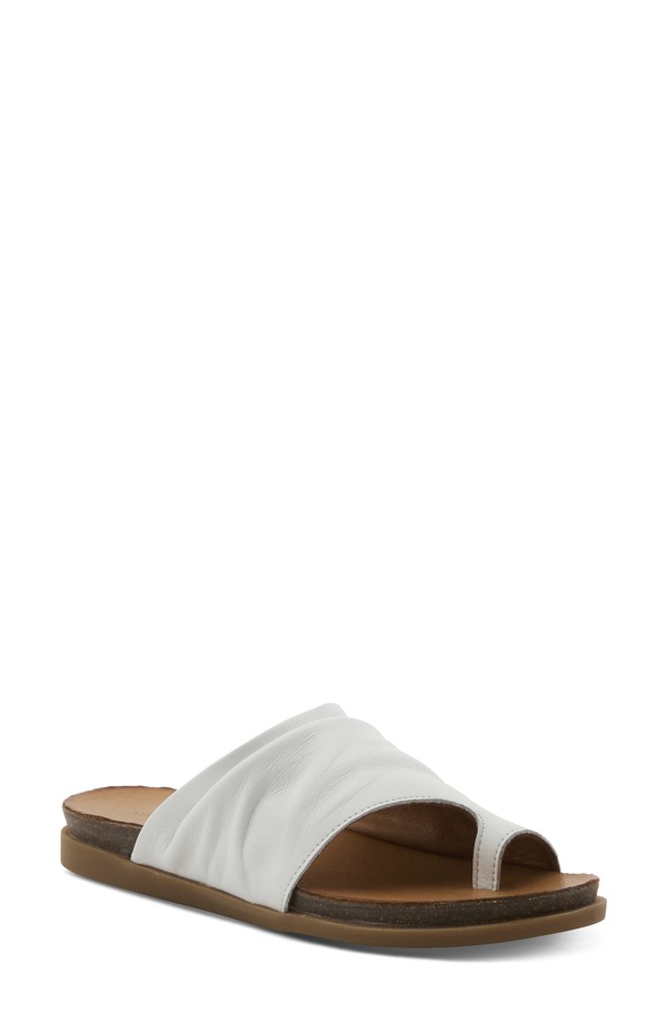 発条足取り レディース シューズ 踵 サンダル Spring Step Bateslide Sandal White 白いこと