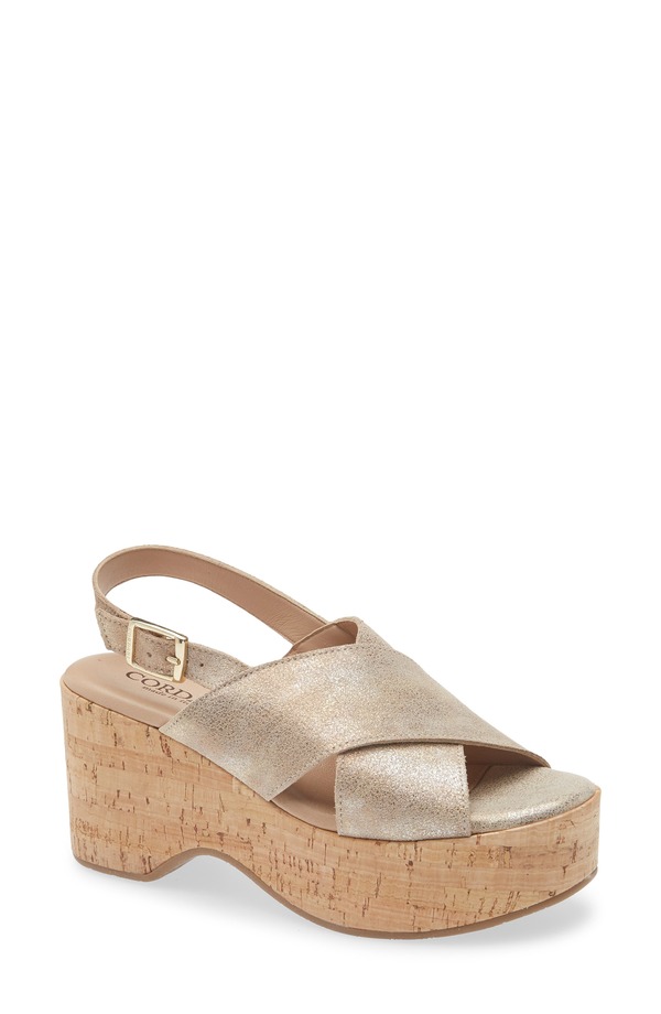 コルダーニ レディース シューズ 踵 プラットホーム サンダル Cordani Jovi Slingback Platform Sandal Granito Corda