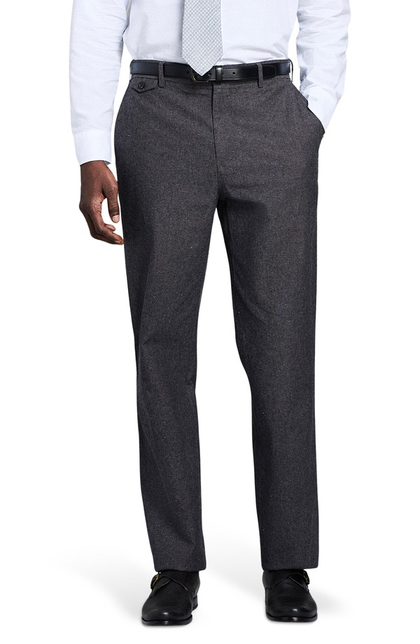 ビリーレイド メンズ ボトムス カジュアルパンツ コットン リネン Billy Reid Flat Front Linen & Cotton Pants Charcoal チャコール｜ReVida 店