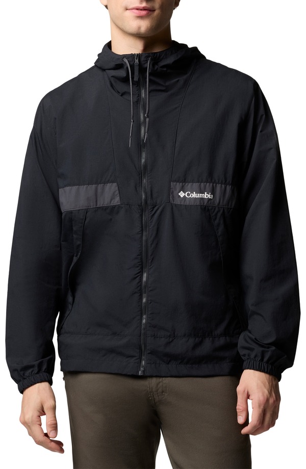 コロンビア メンズ アウター 上衣・上衣 Columbia Spire Valley Waterepellent Windbreaker Black/ Shark 黒いこと