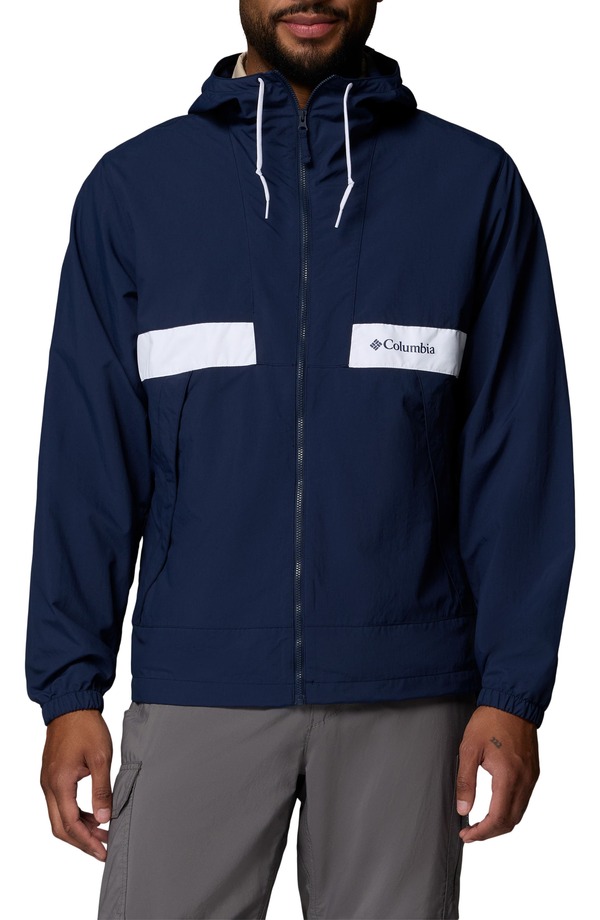 コロンビア メンズ アウター 上衣・上衣 Columbia Spire Valley Waterepellent Windbreaker Collegiate Navy/ White 白いこと