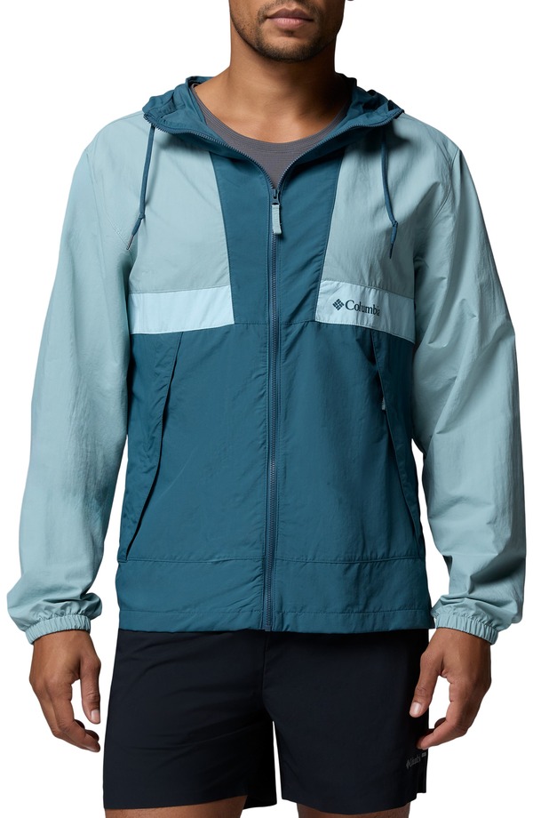コロンビア メンズ アウター 上衣・上衣 Columbia Spire Valley Waterepellent Windbreaker Crushed Blue/ Everblue/ Marine 青味