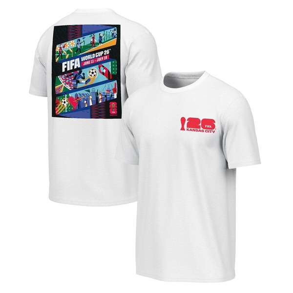 アウタースタッフ メンズ トップス Tシャツ グラフィック Men's Outerstuff White 2026 FIFA World Cup Kansas City Host City Poster Graphic T-Shirt White ホワイト