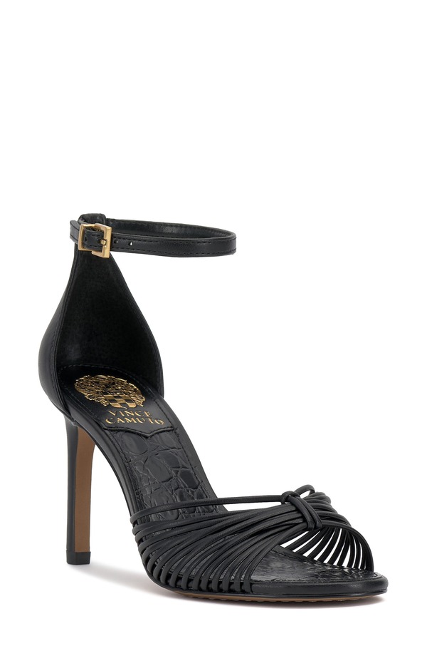 ヴィンスカムート レディース シューズ 踵 サンダル アンクル Vince Camuto Blaine Ankle Strap Sandal Black 黒いこと