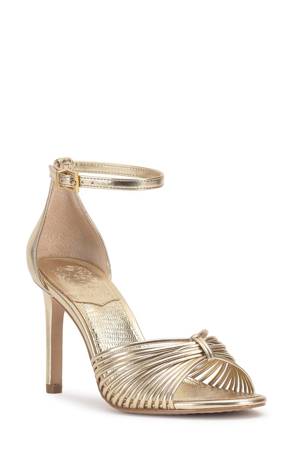 ヴィンスカムート レディース シューズ 踵 サンダル アンクル Vince Camuto Blaine Ankle Strap Sandal Egyptian Gold ゴールド