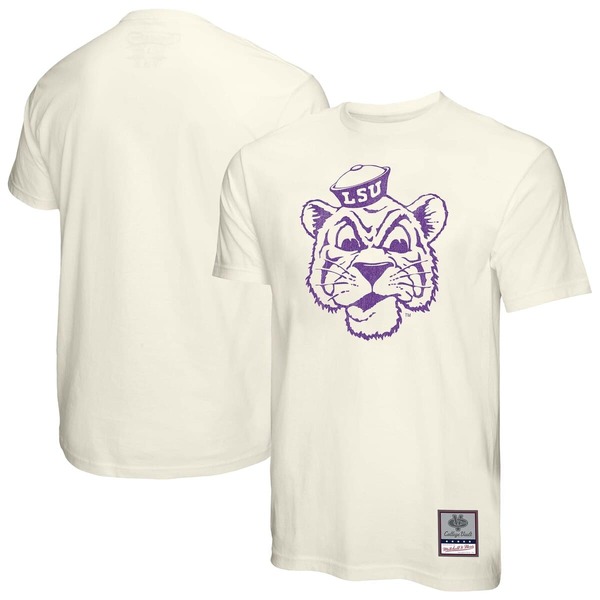 ミッチェル&ネス メンズ トップス Tシャツ ヴィンテージ Men's Mitchell & Ness Cream LSU Tigers Vintage Tone T-Shirt Cream クリーム｜ReVida 店