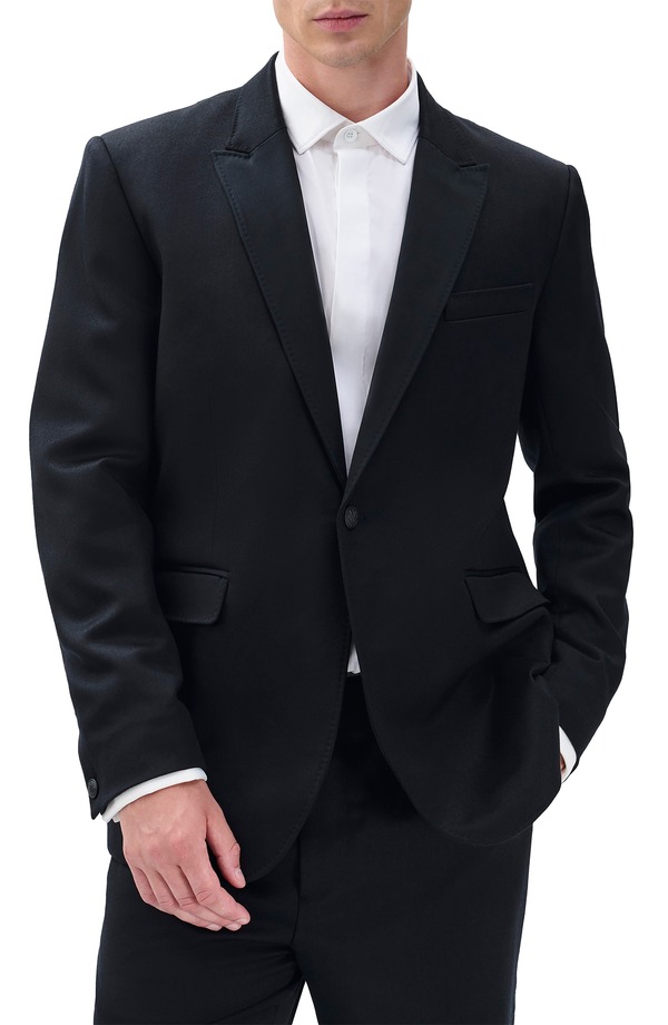 ラグアンドボーン メンズ アウター ジャケット・ブルゾン ウール ブレザー rag & bone Butler Wool Tuxedo Blazer Black ブラック｜ReVida 店